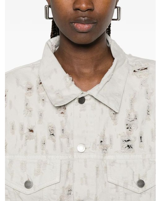 Haikure Gray Ryder Bull Destroy Denim Gilet