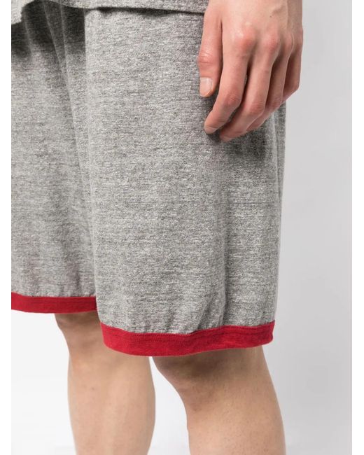 Undercover Gray Elasticated-Waist Cotton Track Shorts for men