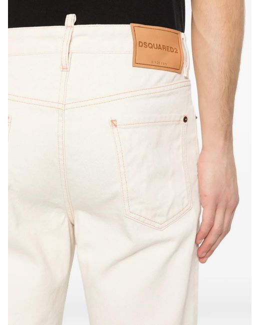 Vaqueros Con Efecto Envejecido DSquared² de hombre de color White