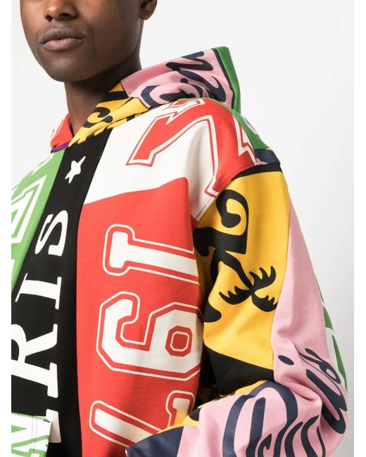 KENZO Green Multicolored Oversized Hoodie For for men