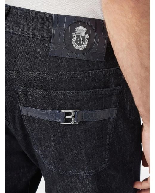 Billionaire Blue Straight Fit Trousers for men