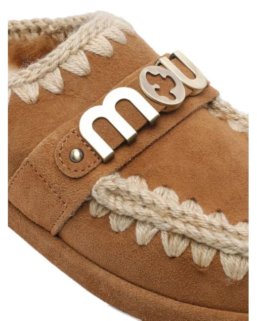 Mou Brown Bounce Clog Mules