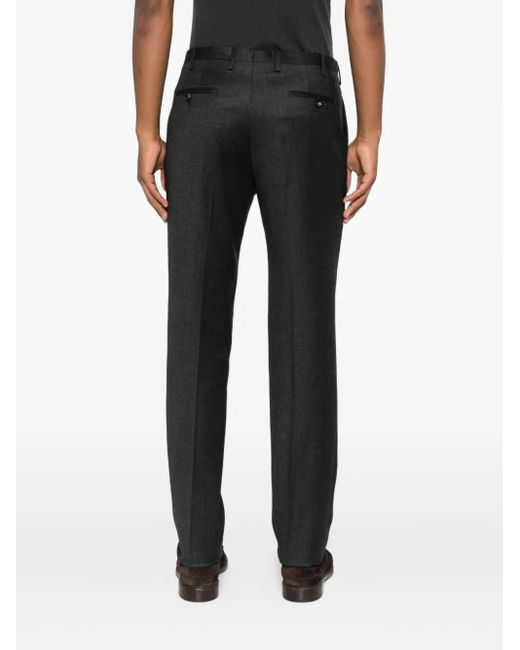 Kiton Gray Button-Fastening Trousers for men