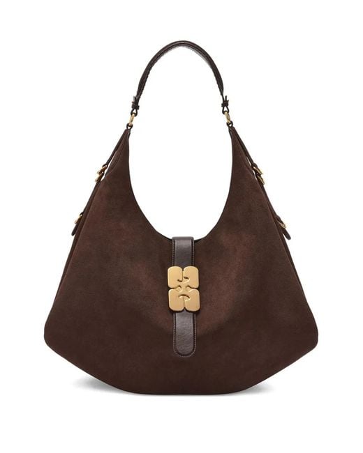 Ganni Brown Large Kat Bag