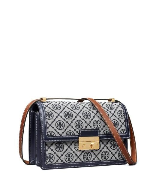 Tory Burch Gray T Monogram Shoulder Bag