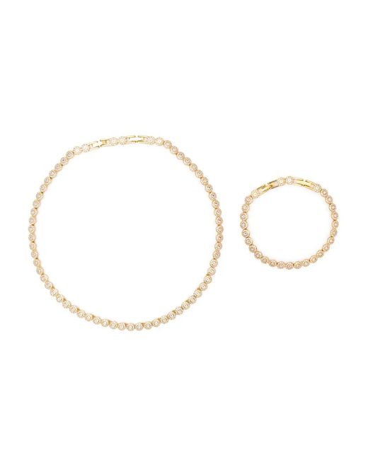 Swarovski Metallic Una Angelic Necklace Set (Set Of Two)