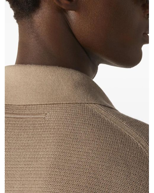 Zegna Natural Polo-Collar T-Shirt for men