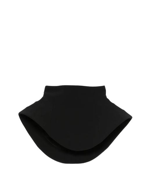 A.W.A.K.E. MODE Black Sculptural Zip-Fastening Miniskirt