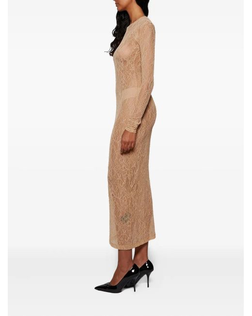 Wardrobe NYC Natural Long-Sleeve Midi Dress