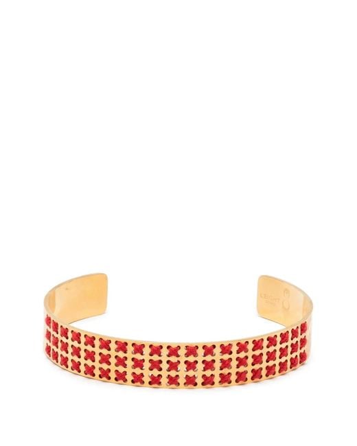 L'EIGHT STUDIO White Engraved Cuff Bracelet