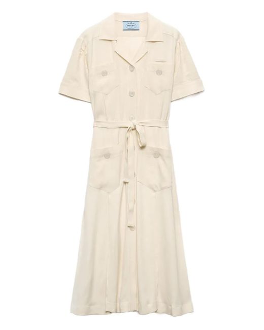 Prada Natural Lace Shirt Dress