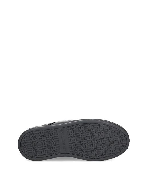 Baldinini Black Embossed-Logo Panelled Sneakers for men