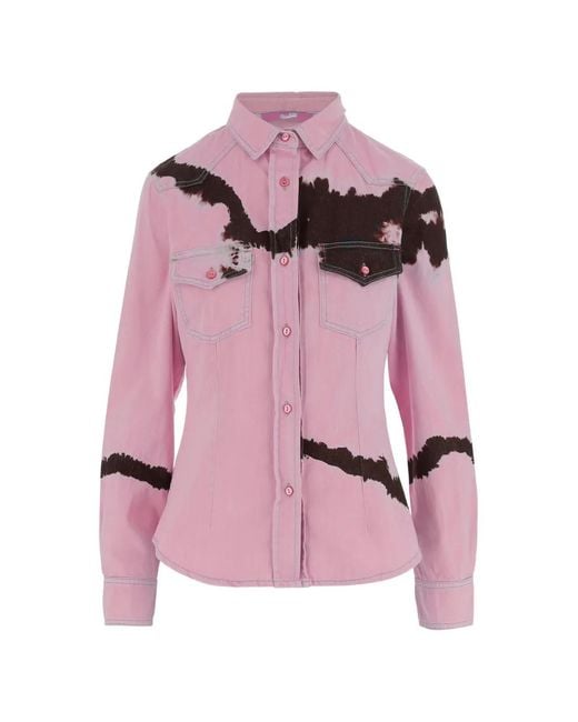 DON'T @ ME Pink Tie-Dye Pocket Shirt