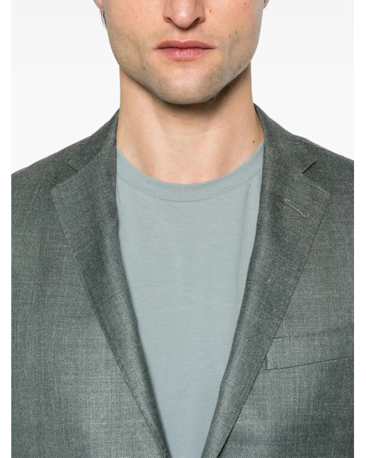 Corneliani Green Single-Breasted Blazer for men