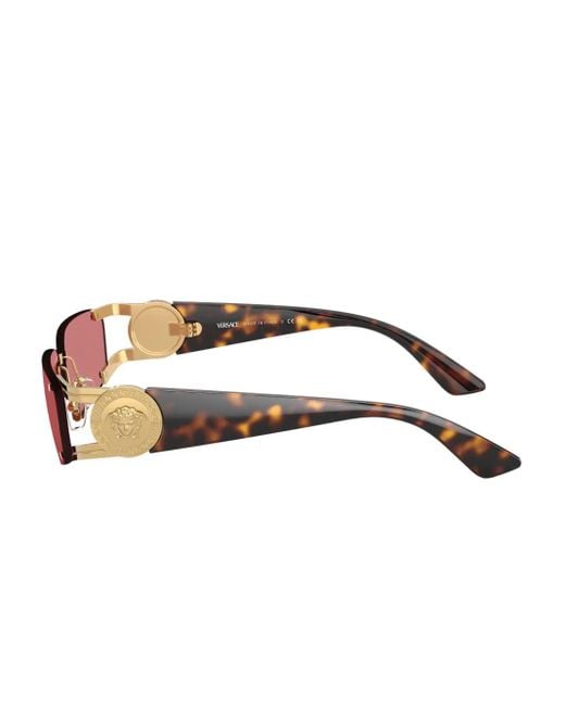 Versace Medusa-Embellished Rimless Sunglasses in Pink for Men | Lyst