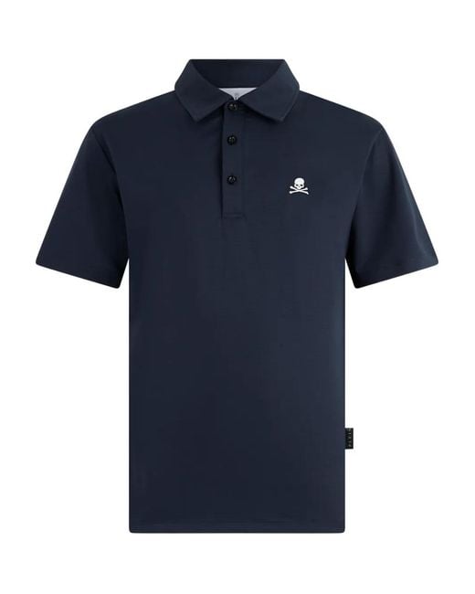 Philipp Plein Blue Logo Polo Shirt for men