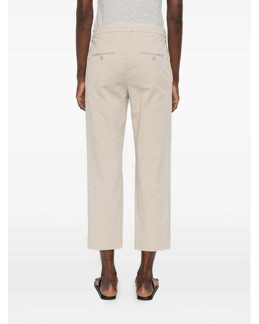 Dondup White Pantalon Court Boutonné