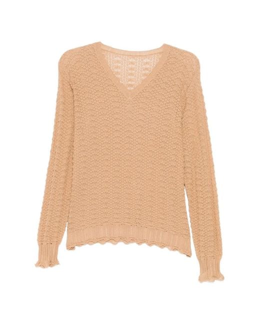 JNBY Natural Crochet-Knit Top