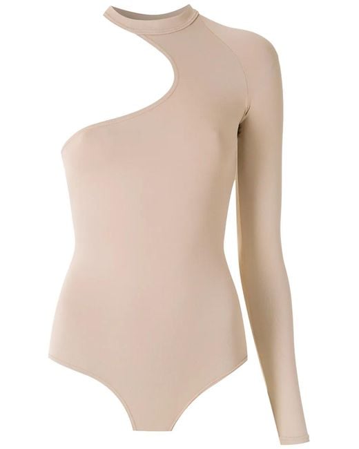 Amir Slama Multicolor Asymmetric Long Sleeve Bodysuit