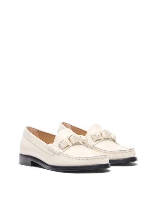 Stuart Weitzman Natural Leather Loafers