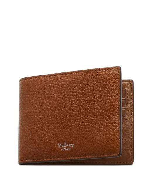 Mulberry Brown Classic Grain 8-Card Wallet for men