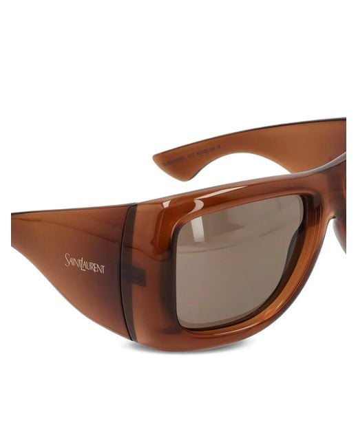Saint Laurent Brown Sl 902 Howl Oversized-Frame Sunglasses