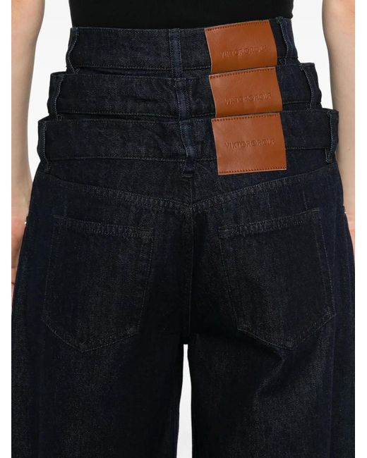Vaqueros Triples A Capas Viktor & Rolf de color Blue