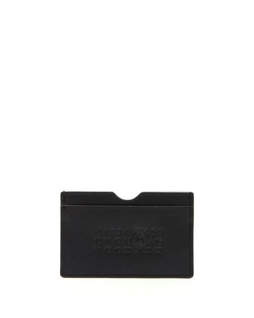MM6 by Maison Margiela Black Signature Leather Cardholder