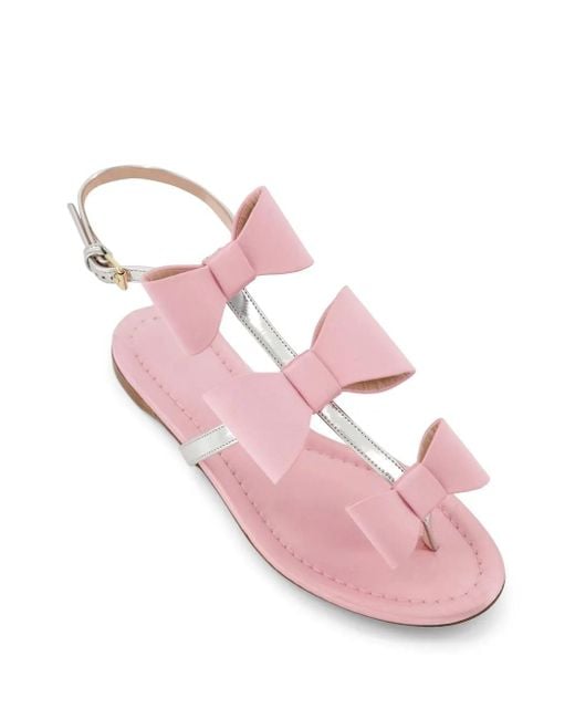 Sandalias con detalle de lazo Giambattista Valli de color Pink
