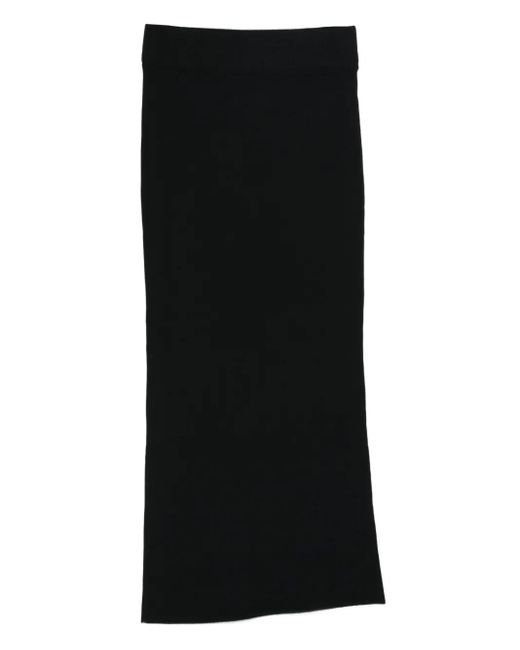 Entire studios Black Elasticated-Waist Midi Skirt