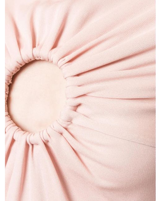Tom Ford Pink Gathered Detail Fitted Dress