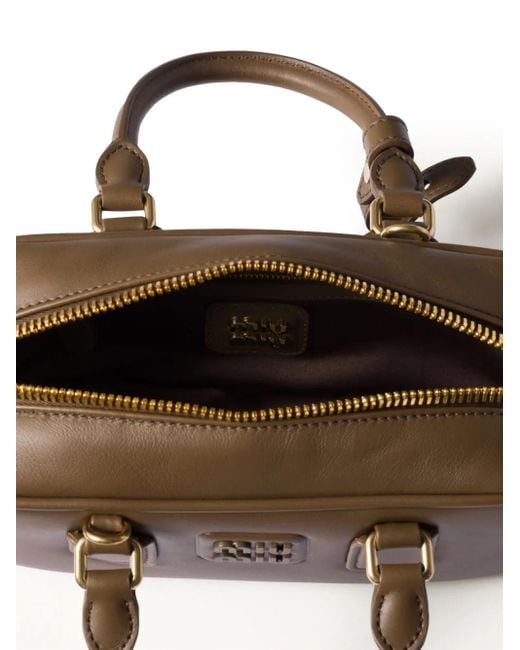 Miu Miu Arcadie レザーバッグ Brown