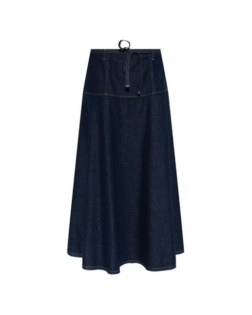 Samsøe & Samsøe Blue Satilly Drawstring-Fastening Midi Skirt