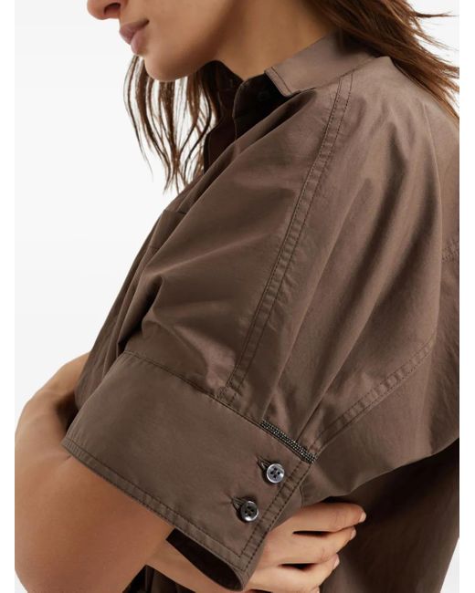 Brunello Cucinelli Natural Poplin Jumpsuit