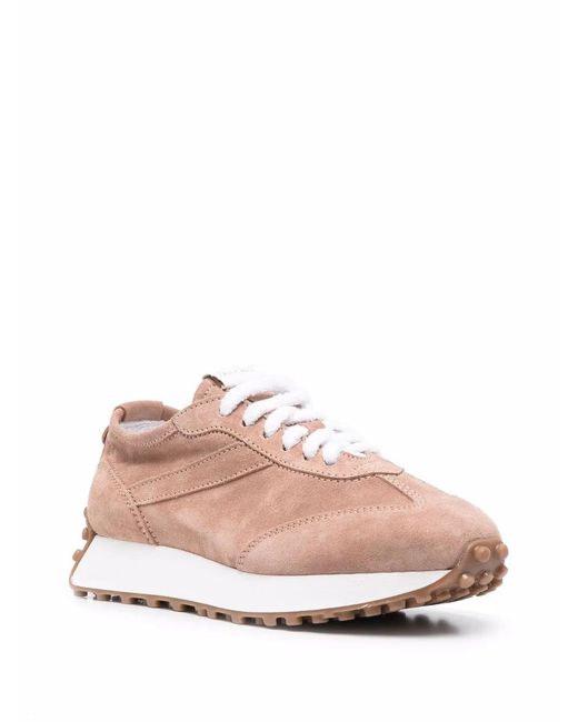 Doucal's Pink Logo-Patch Detail Sneakers