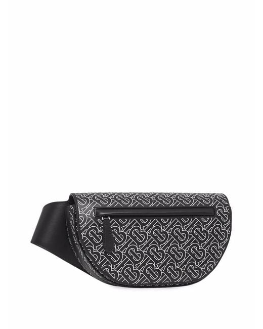 Burberry Gray Olympia Tb Monogram-Print Belt Bag for men