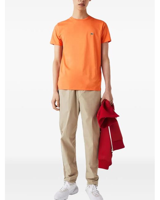 Lacoste Orange Crew Neck T-Shirt for men