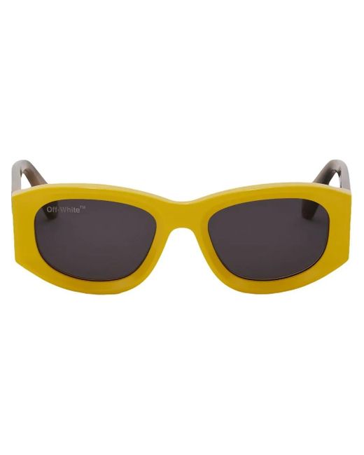 Off-White c/o Virgil Abloh Yellow Oval Sunglasses - Unisex - Acetate