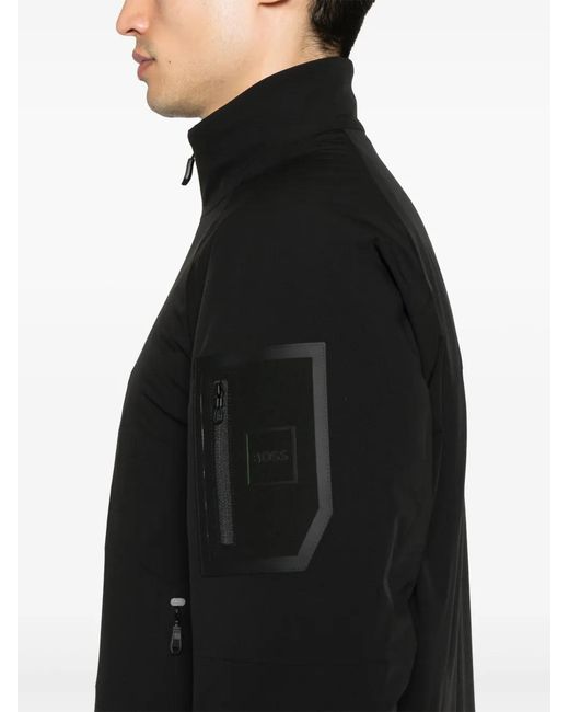 Boss Black Logo-Patch Padded Jacket for men