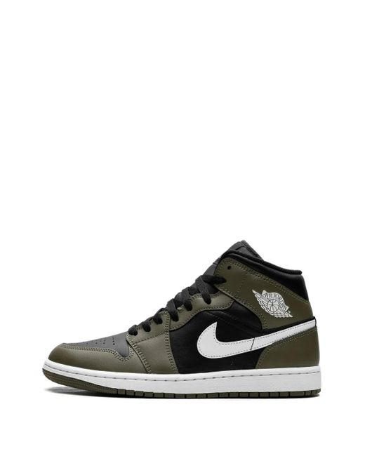Nike Black Air 1 Mid Sneakers for men