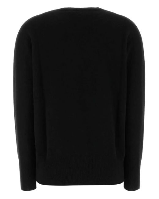 The Row Black Cashmere Crew-Neck Sweater