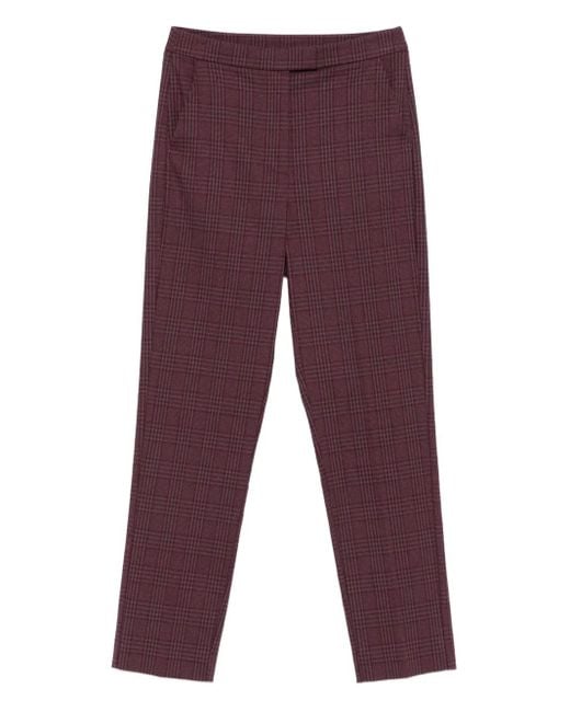 Patrizia Pepe Purple Checked Trousers