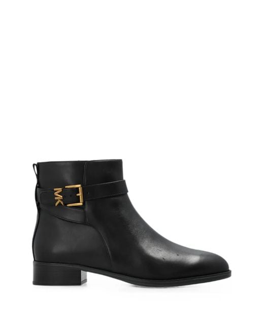 MICHAEL Michael Kors Black Rachel Buckle-Strap Ankle Boots