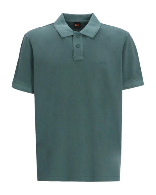 Boss Green Embroidered-Logo Polo Shirt for men
