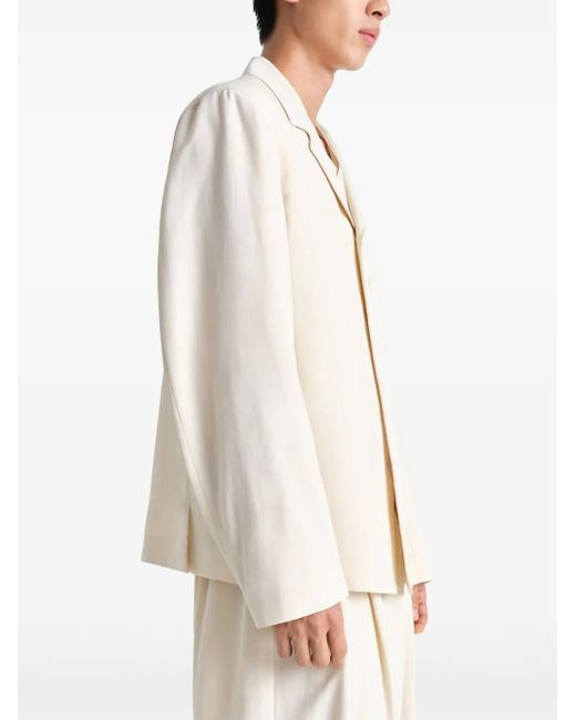 Lemaire White Tailored Shirt Jacket for men