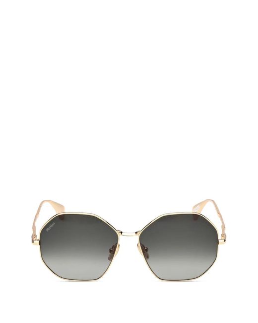 Max Mara Eyewear Gray Round-Shape Sunglasses
