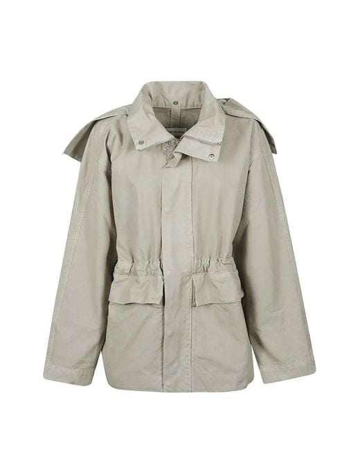 Victoria Beckham Gray Flap-Pockets Jacket