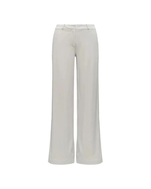 K-Way White Jalle Wide-Leg Trousers
