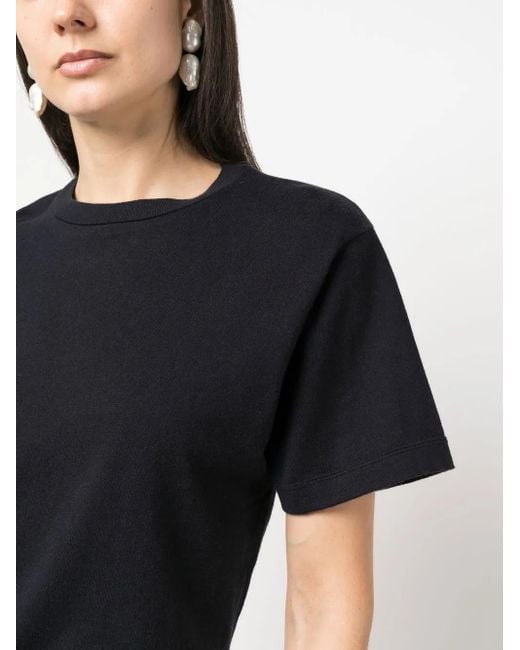 Extreme Cashmere Black Short-Sleeve Cotton-Blend T-Shirt