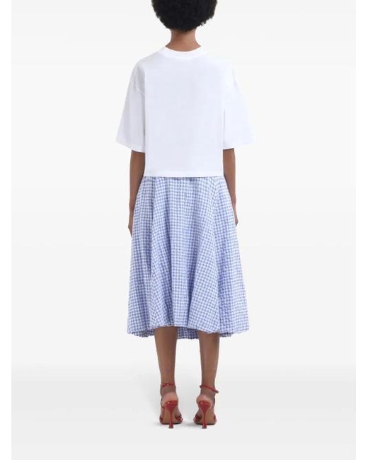 Marni チェック スカート Blue